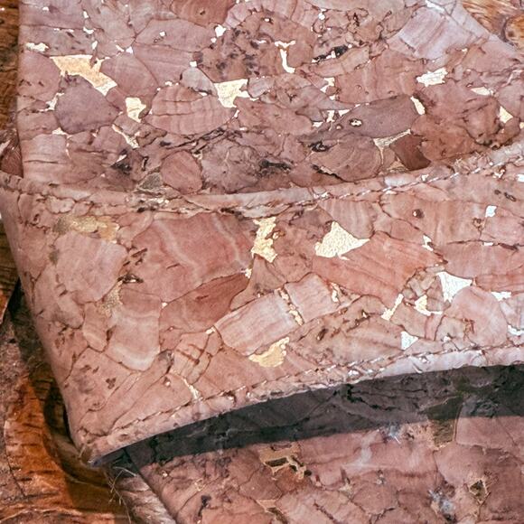 Tory Burch Marion Metallic Tan Cork Espadrille Wedges Size 8M Made in Brazil - Picture 7 of 9